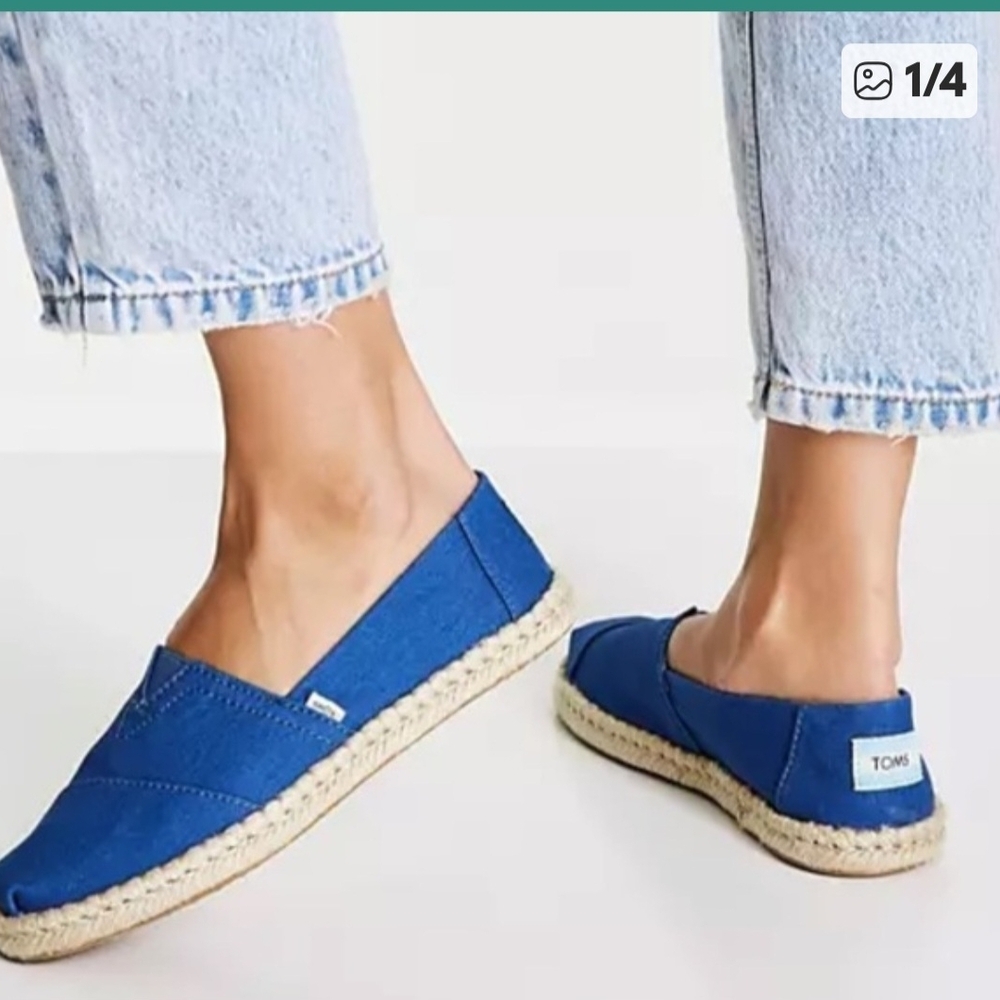 TOMS Classic Royal Blue Espadrilles